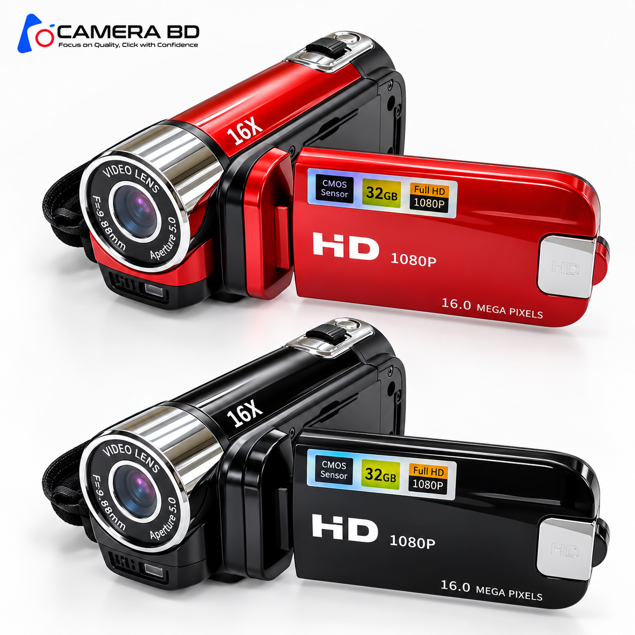 16X Digital Camera with High-Definition Video Recording - CAMERA BD